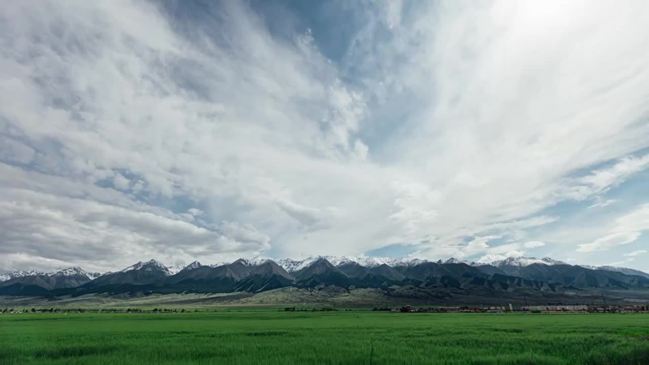 天山山脉延时视频素材