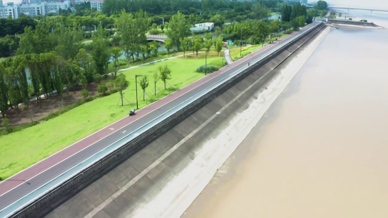 浙江杭州市下沙大学城航拍视频素材