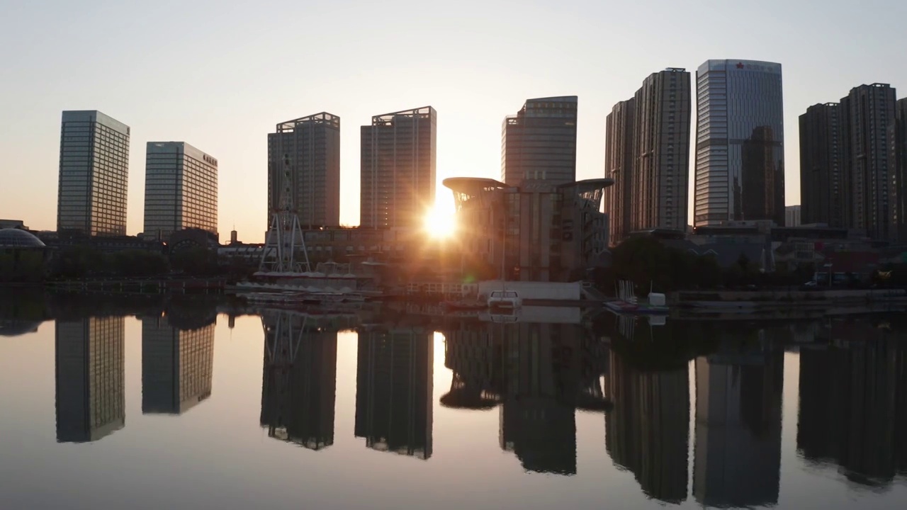 航拍江苏省南京市江宁区百家湖视频素材