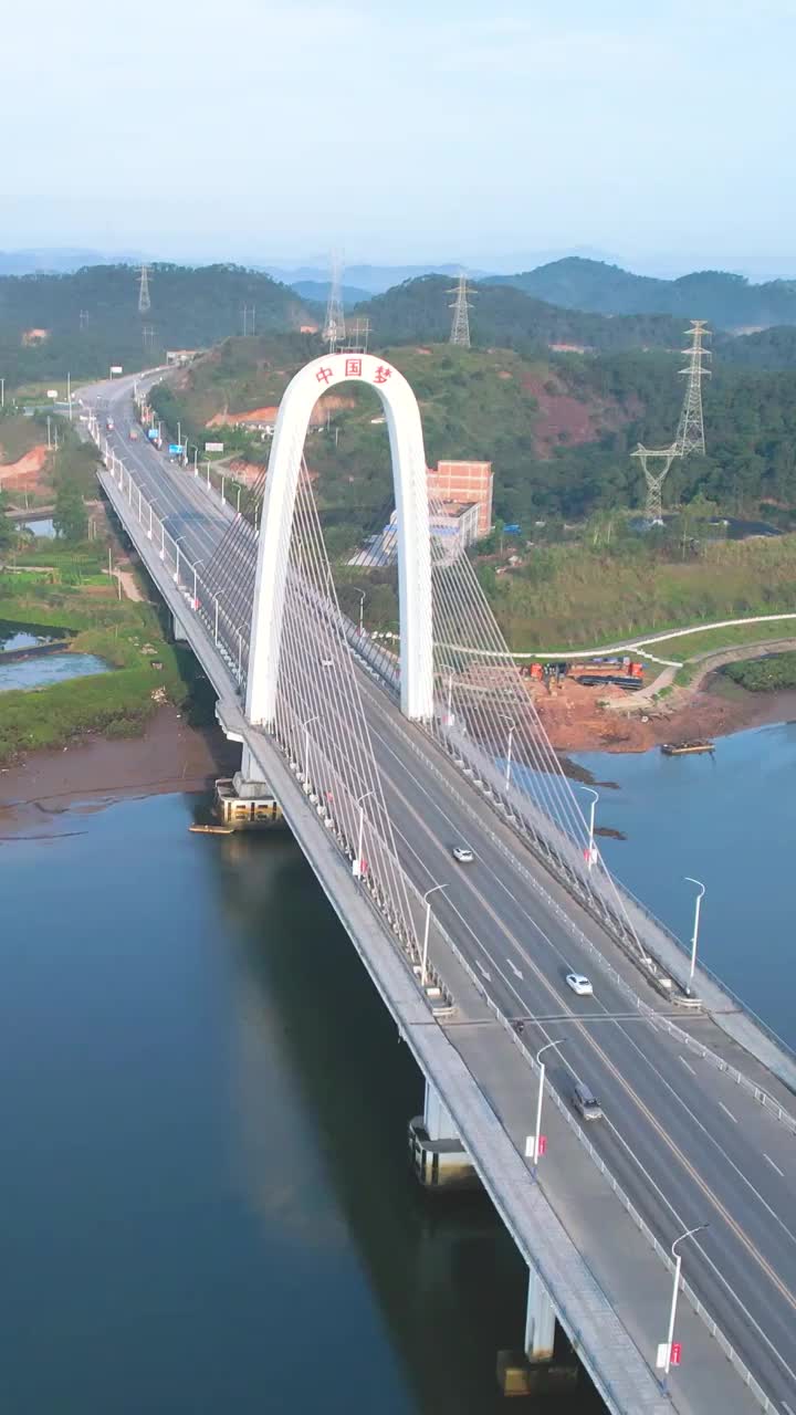 竖屏航拍广西防城港视频素材