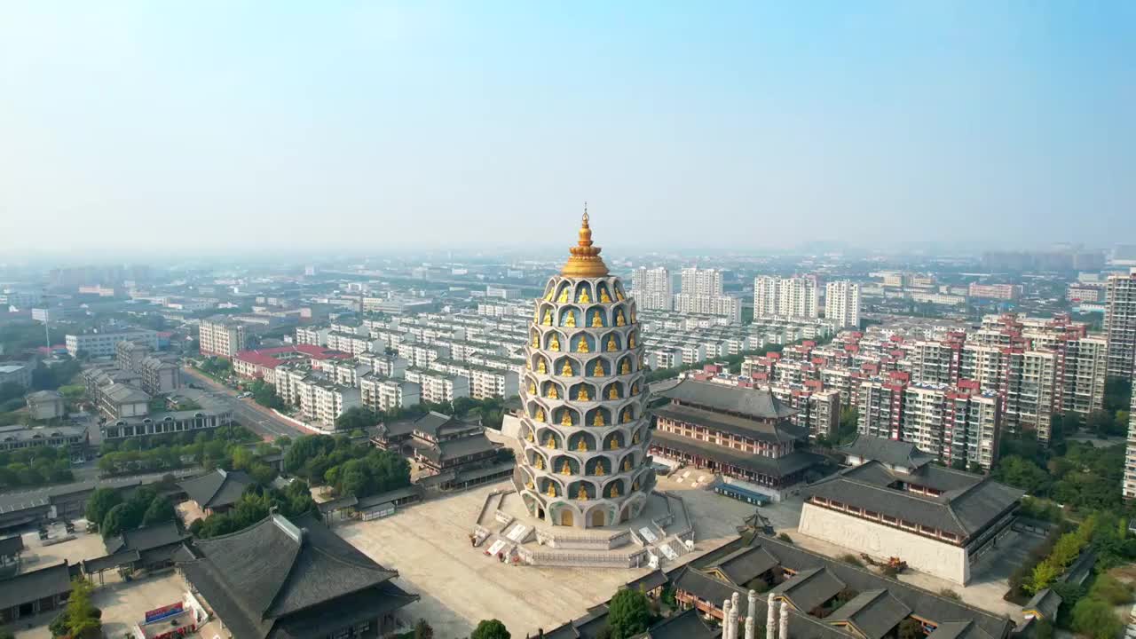 江苏省常州市宝林禅寺寺庙环境视频素材