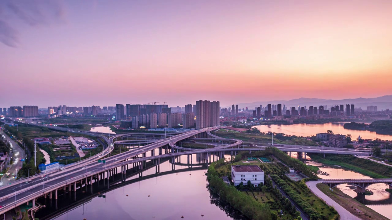 江西南昌城市立交桥景观视频素材