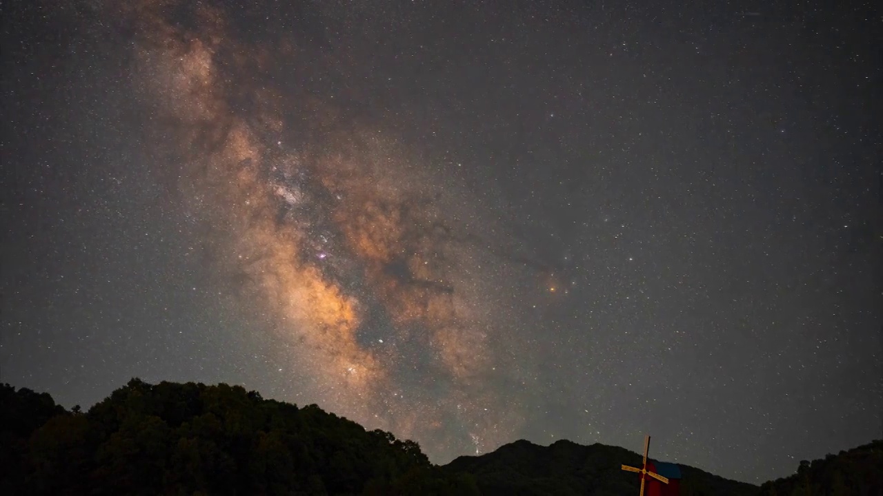 夜晚星空银河流星视频下载