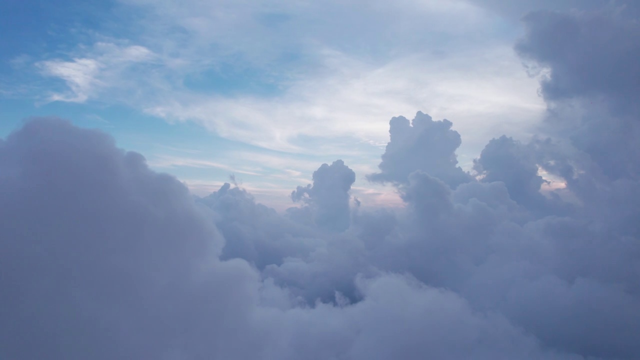 云层上空日落视频素材