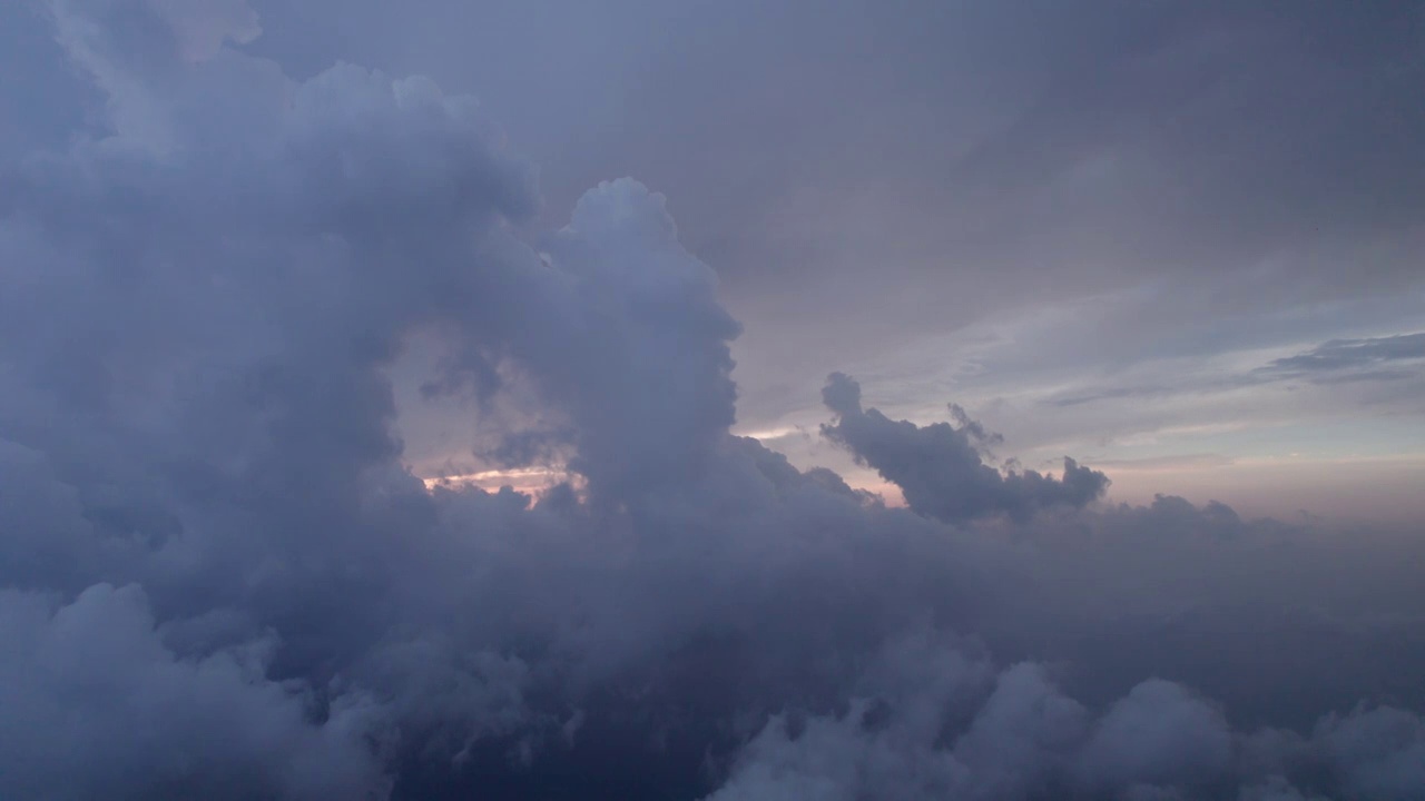 云层上空日落夕阳视频下载