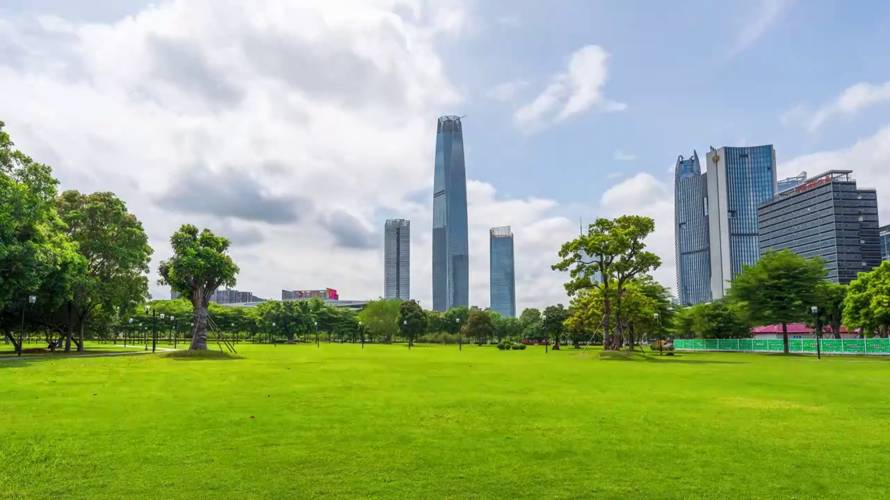 东莞国贸市区地标延时视频素材