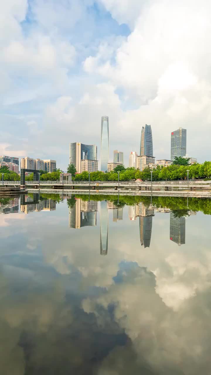 东莞国贸市区地标延时视频素材