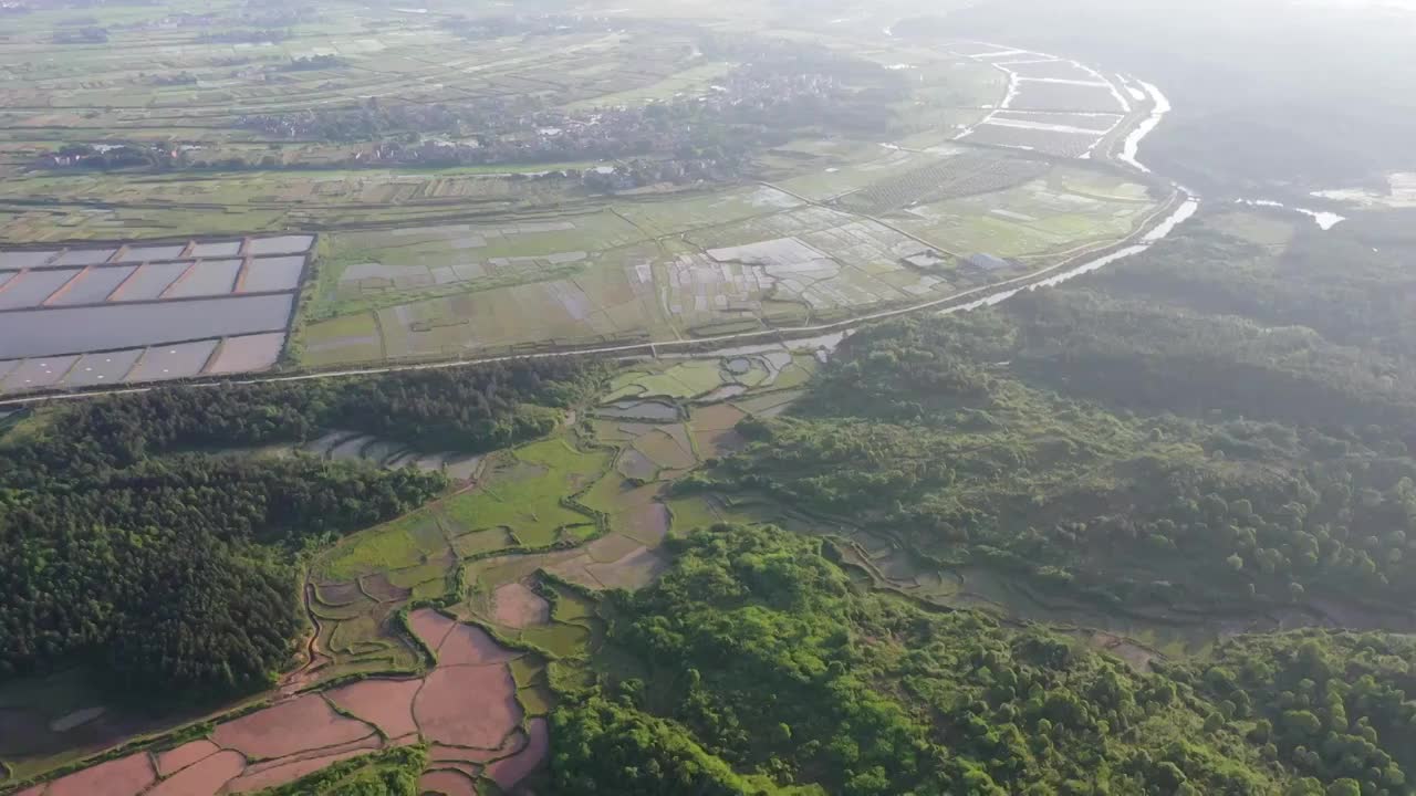 丘陵乡村视频素材