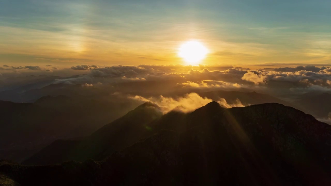 韶关高山日出云海视频素材