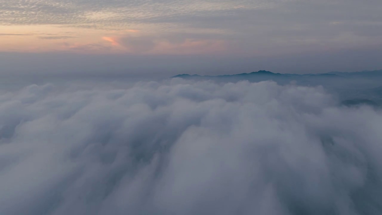 青岛城市风光平流雾视频素材