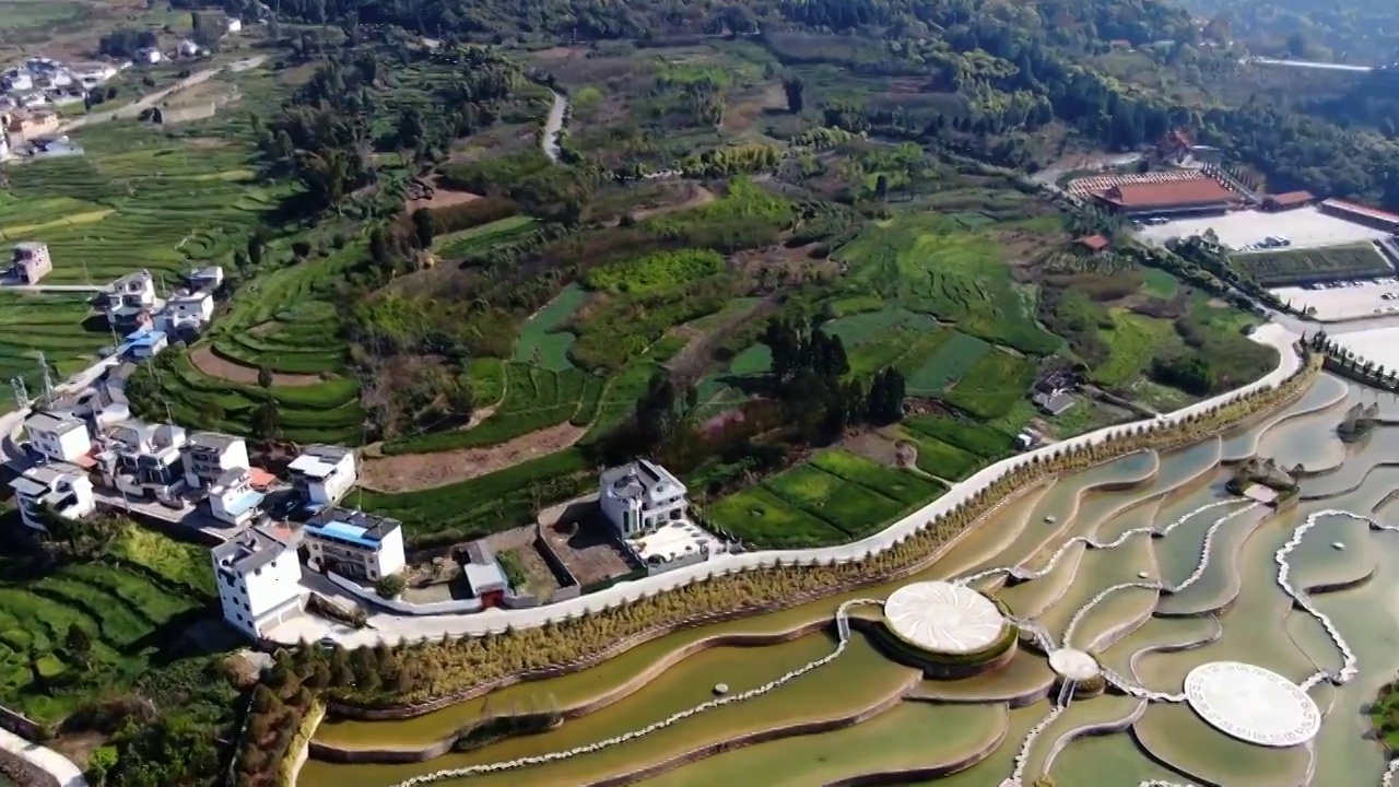 弥勒五彩云池视频素材