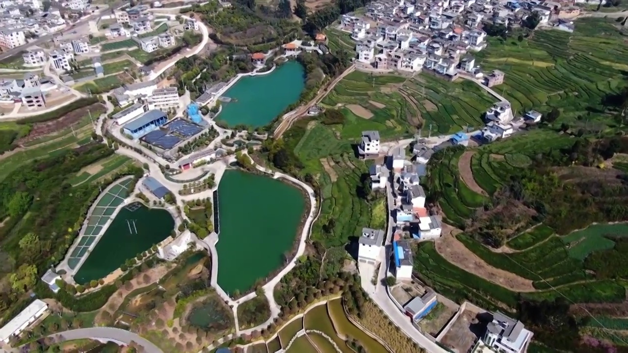 弥勒五彩云池视频素材