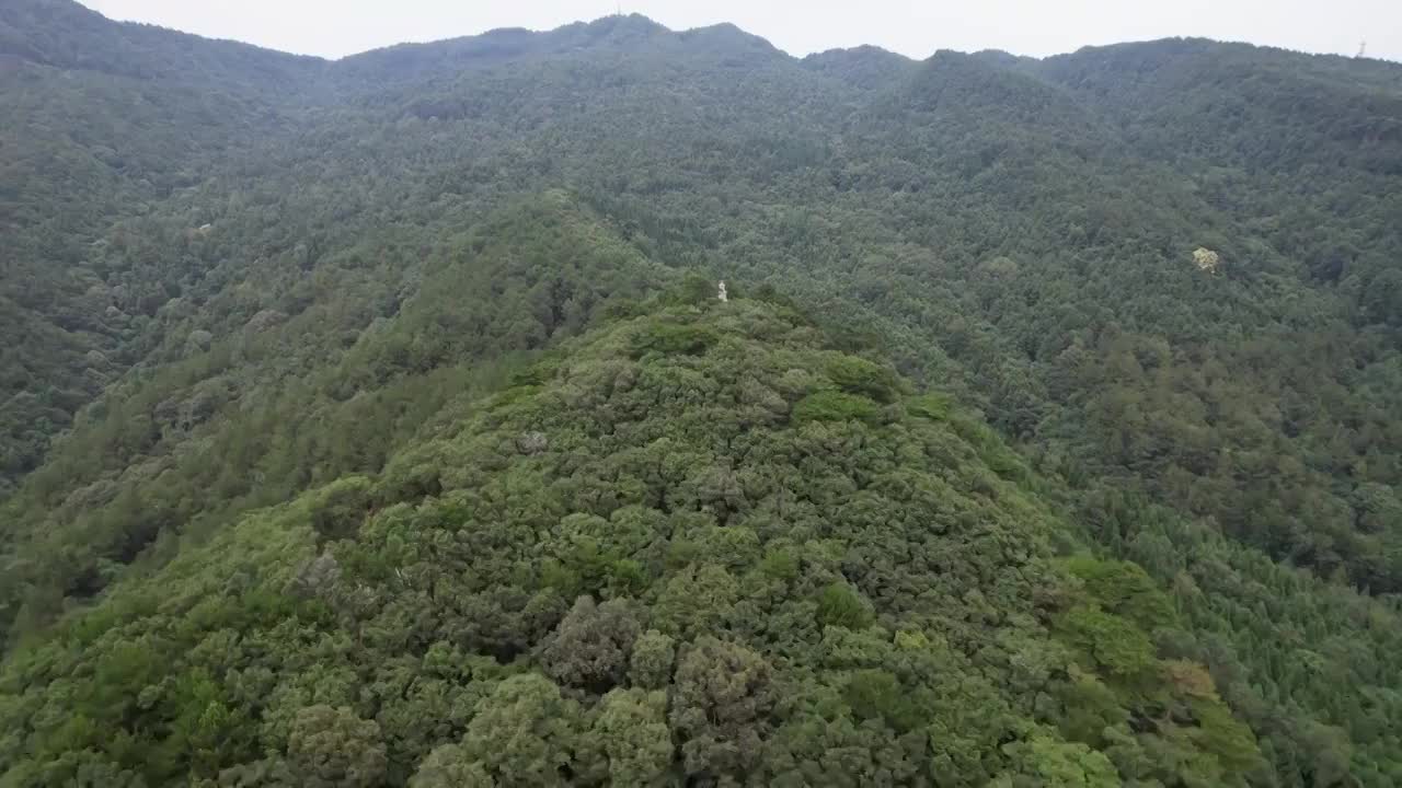 四川天曌山国家森林公园主建筑梵天寺视频下载