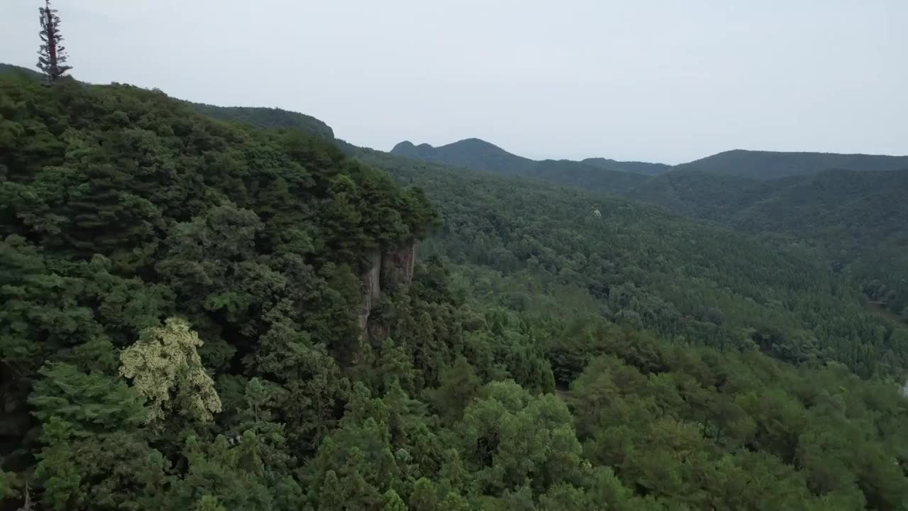 四川天曌山国家森林公园主建筑梵天寺视频素材