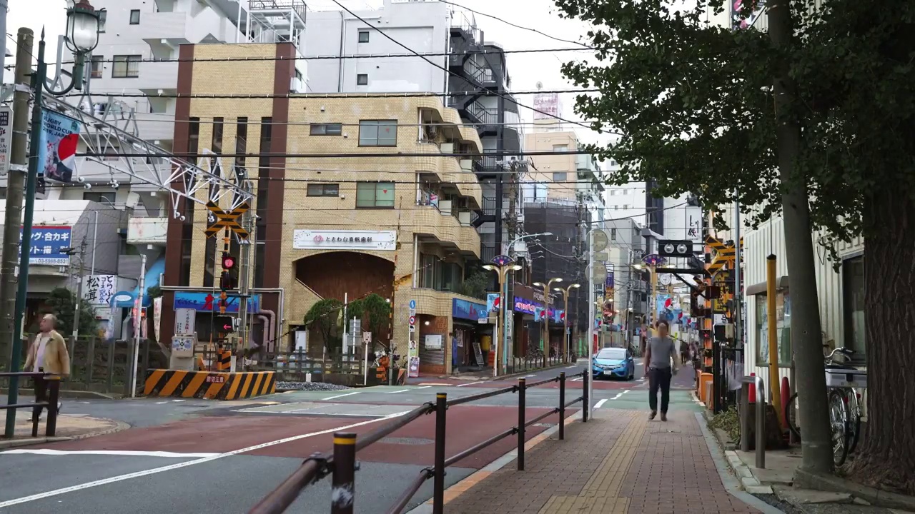 东京地铁道路闸口延时视频素材