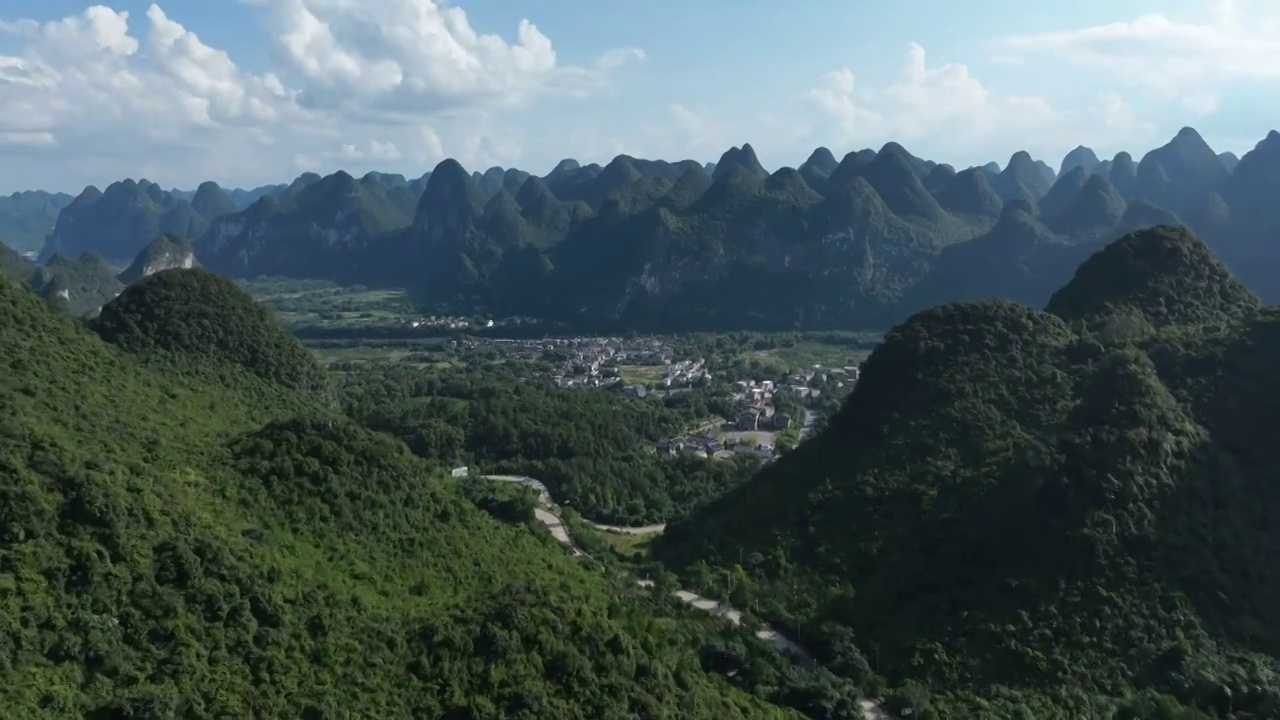 延时航拍桂林漓江风景区风光视频素材