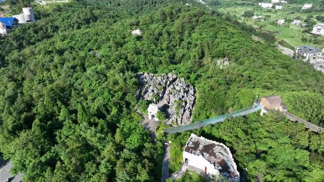 重庆白马山石林迷宫航拍视频素材