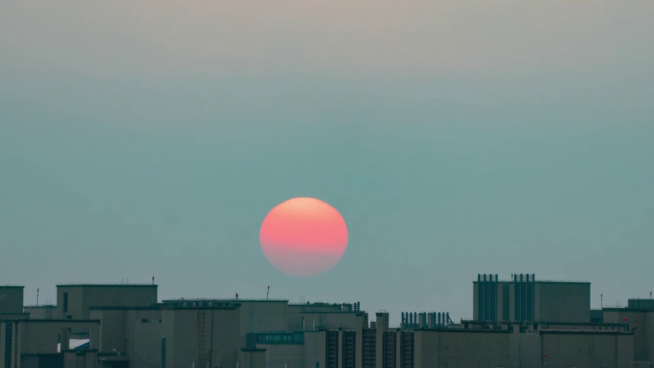 城市日落-夕阳西下视频素材