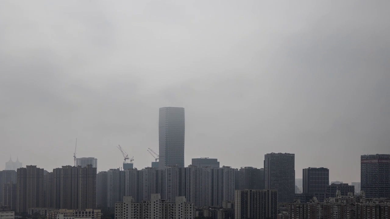 上海城市暴风雨视频素材