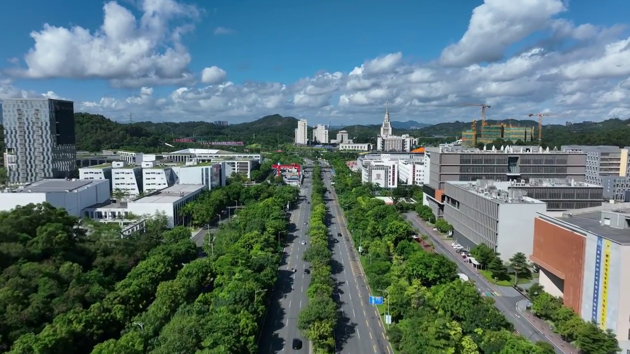 深圳龙翔大道车辆城市街景视频素材