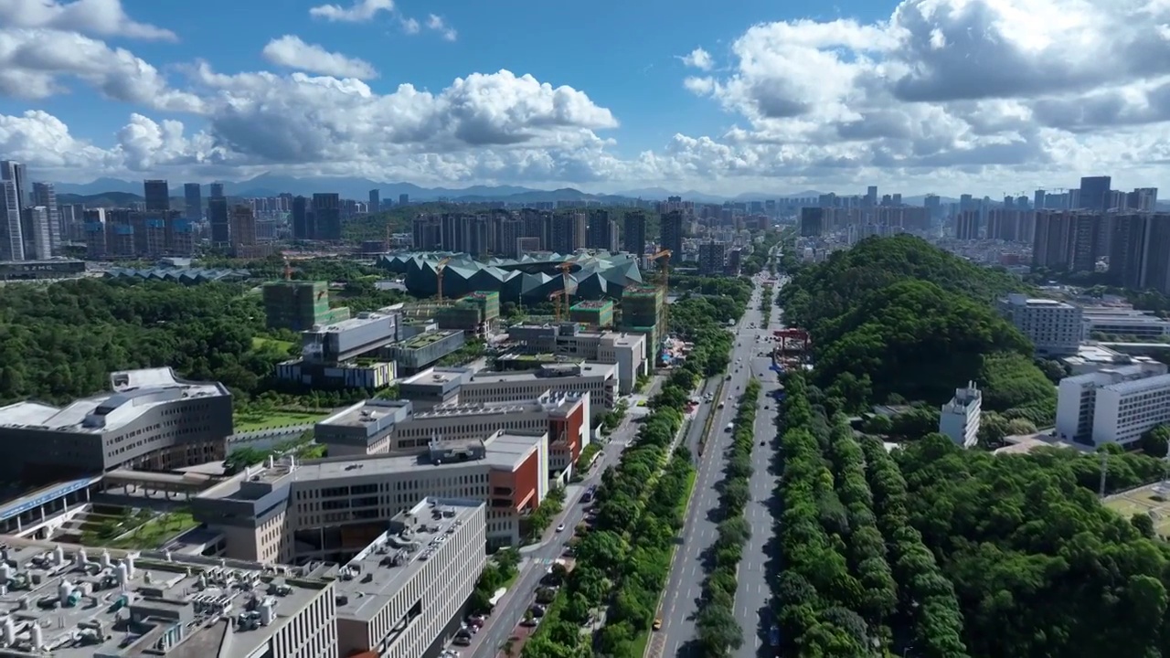 深圳龙翔大道车辆城市街景视频素材