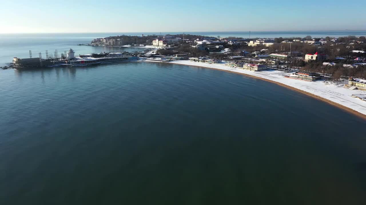 河北省秦皇岛北戴河雪景视频视频素材