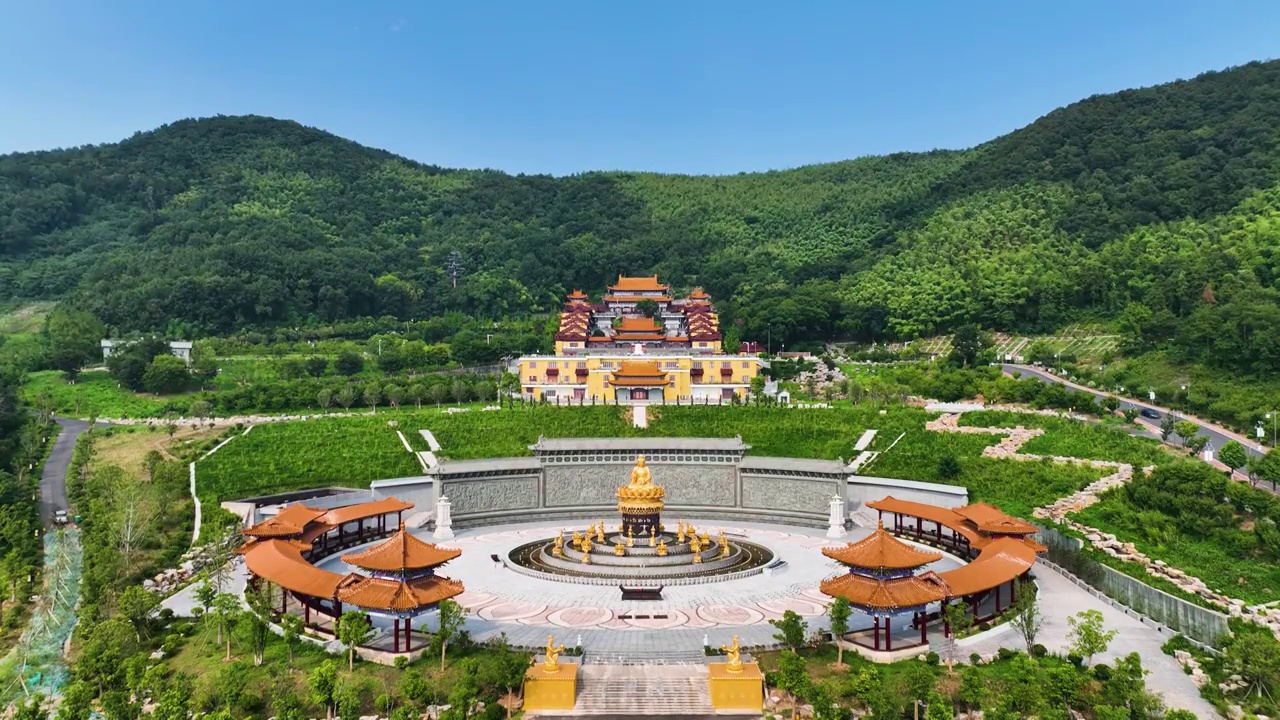 南京溧水东庐山观音寺，江苏南京视频素材