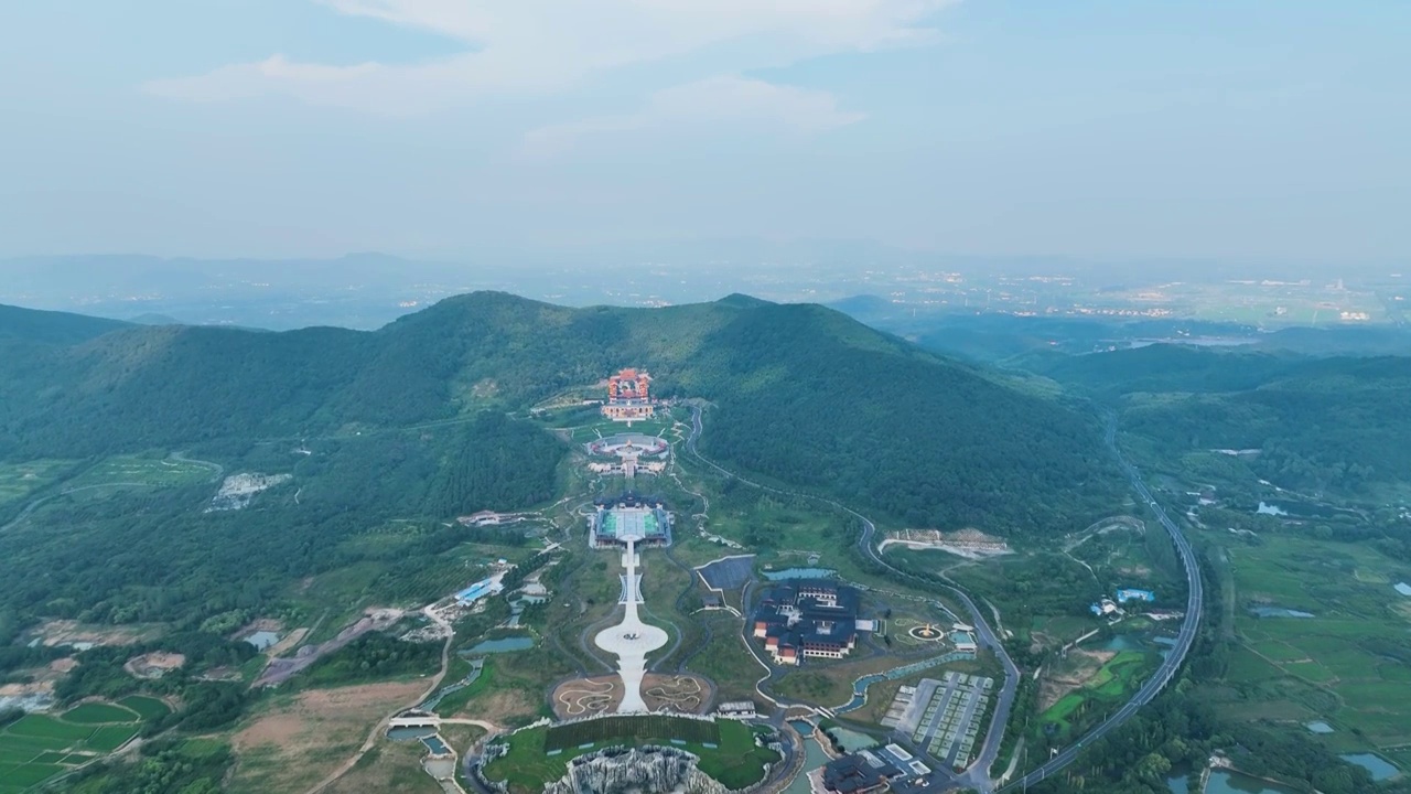 溧水东庐山观音寺全貌，江苏南京视频素材