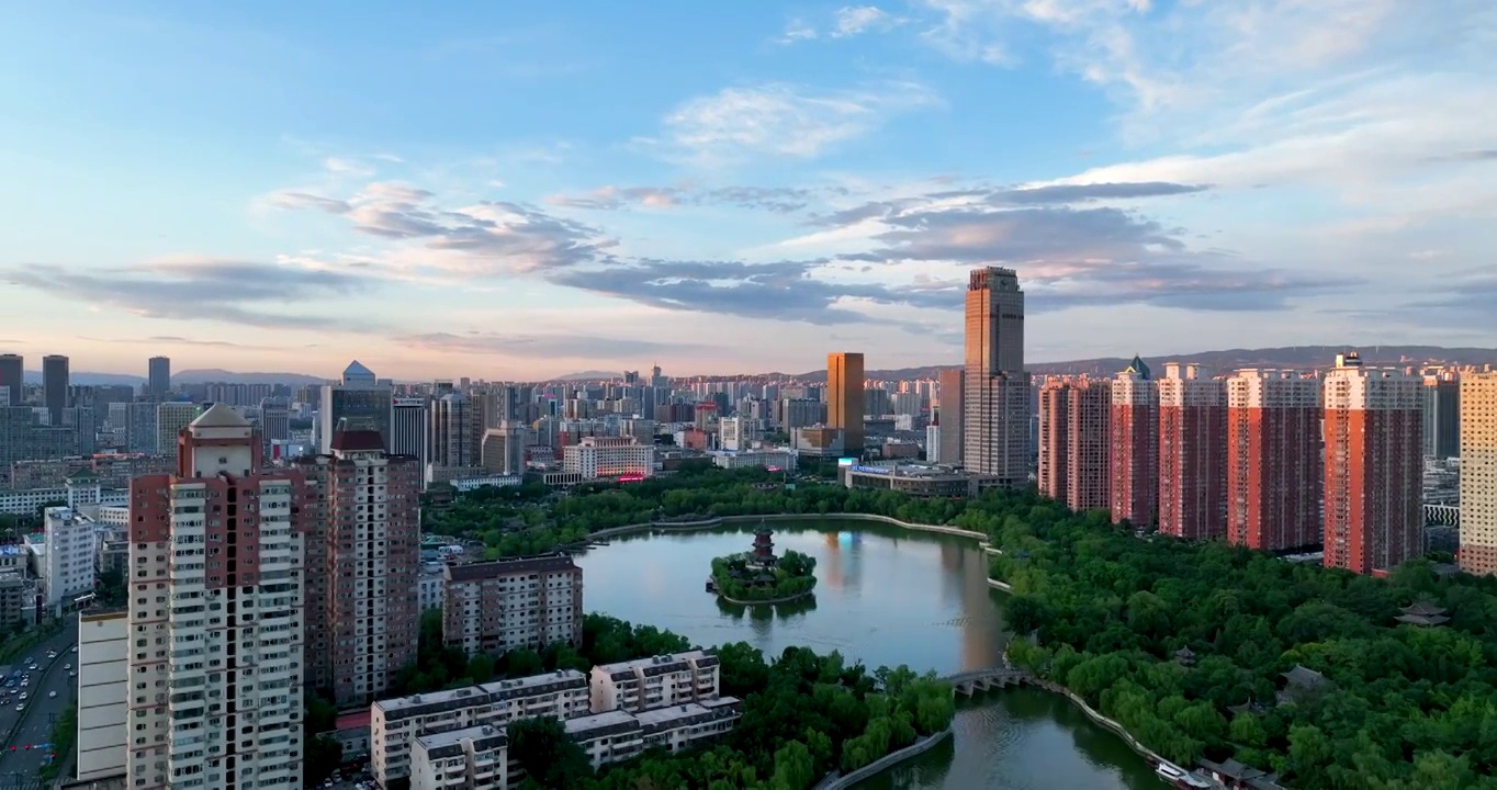 航拍太原城市风景视频素材