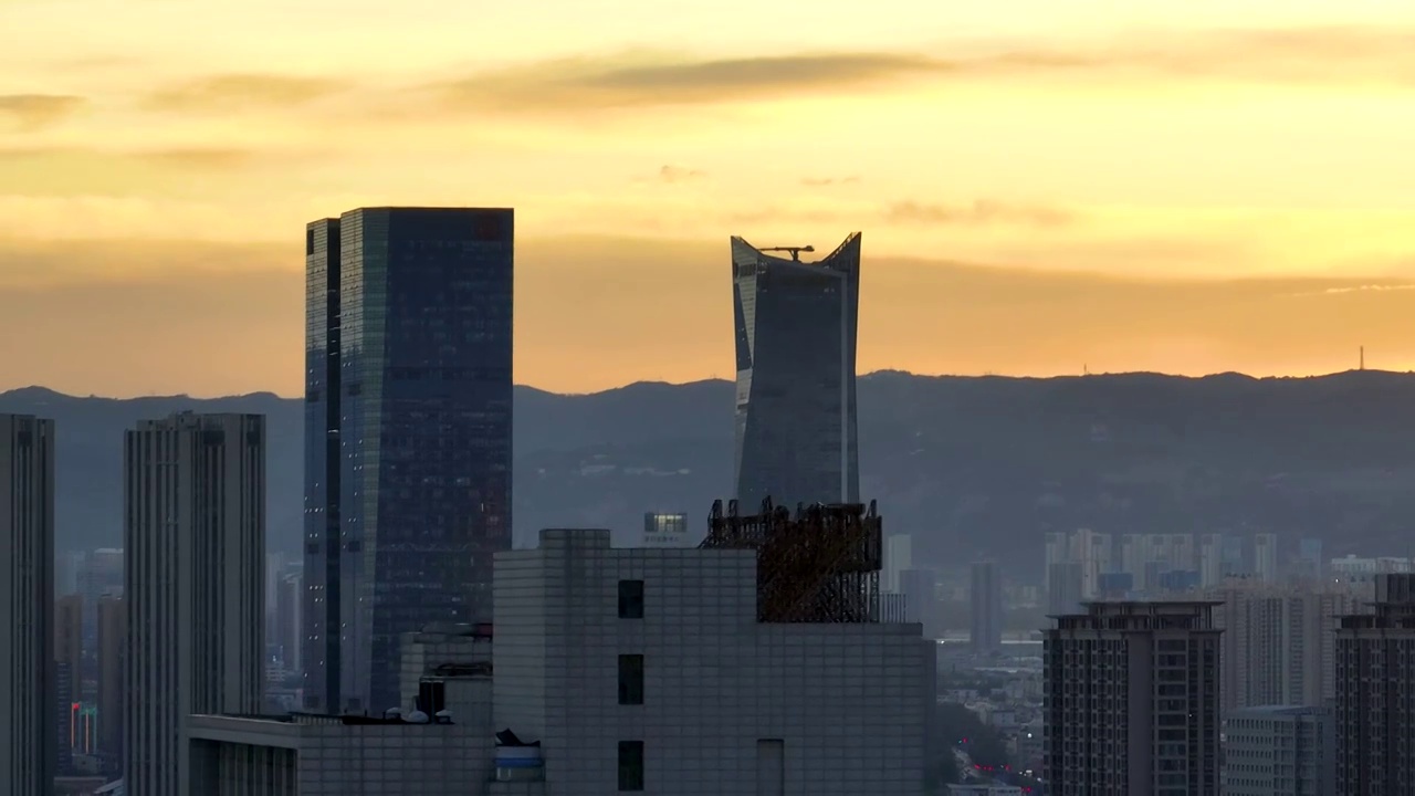 航拍太原城市风景视频素材