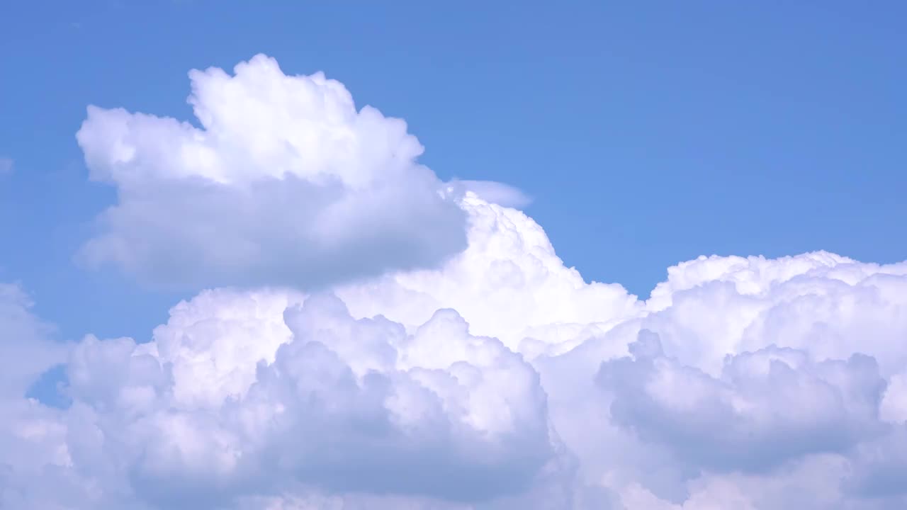 晴朗夏日十分美丽的云景延时摄影Cloudscape背景视频素材