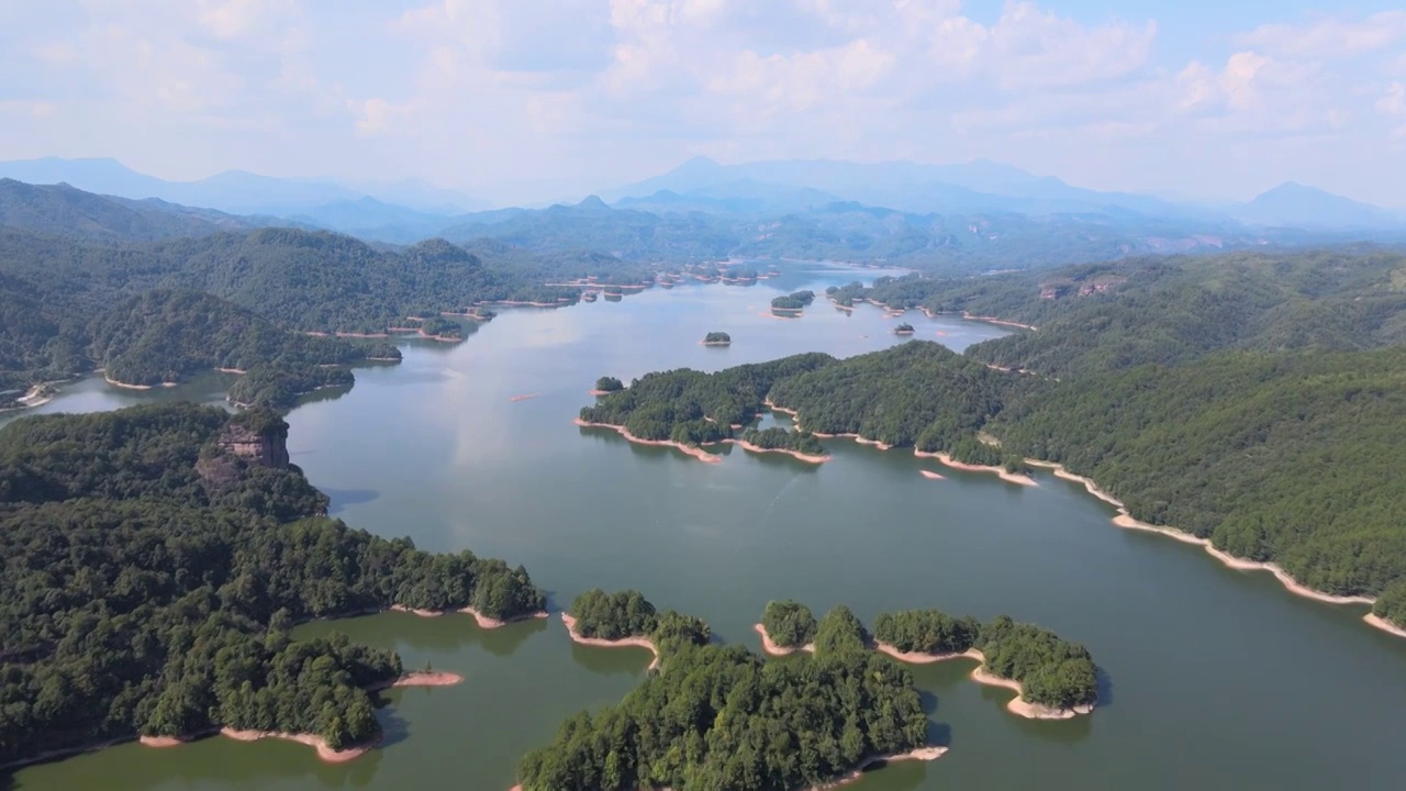 福建三明泰宁地质大金湖航怕视频素材