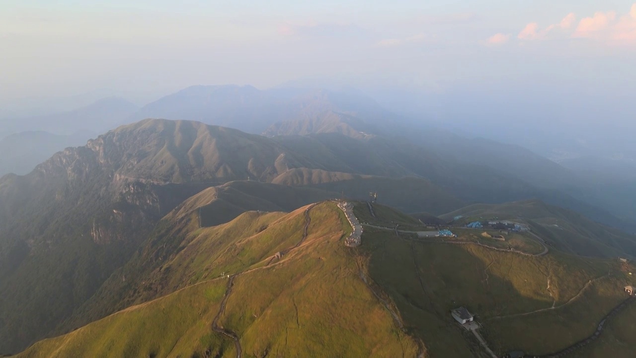 江西萍乡武功山景区航拍视频素材