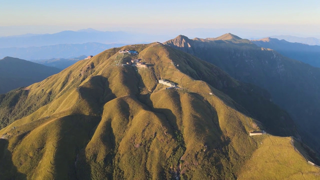 江西萍乡武功山景区航拍视频素材