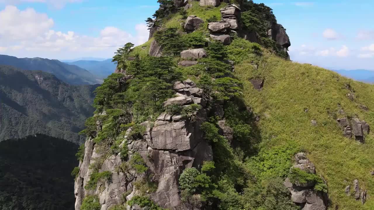 江西萍乡武功山景区航拍视频素材