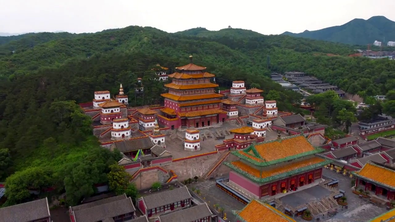 承德 普宁寺 双桥区 广缘寺 航拍 寺庙视频素材