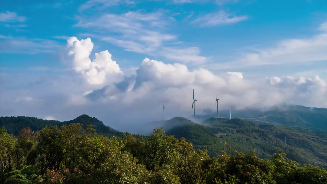 云南玉溪磨豆山8K延时素材视频素材