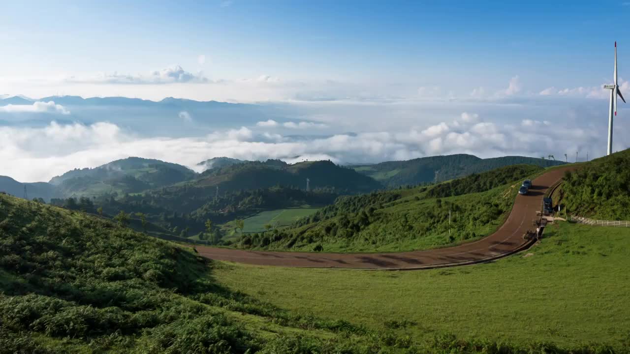 云南玉溪磨豆山8K延时素材视频素材