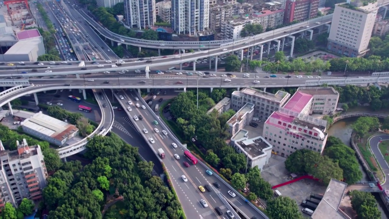 户外城市道路交通视频素材