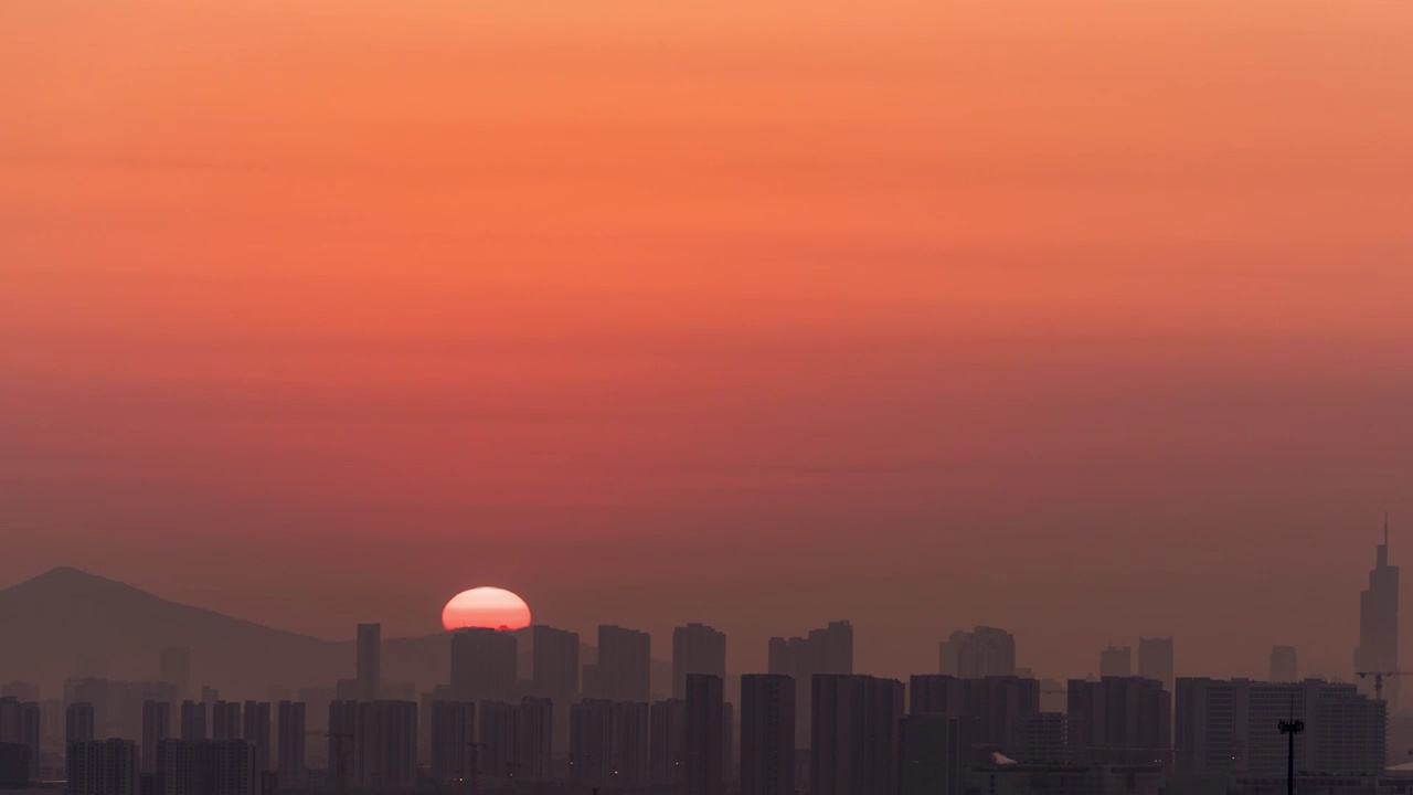 南京老山日出延时视频素材