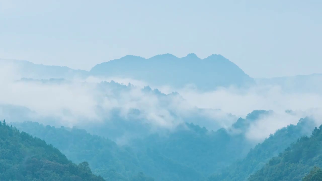 张家界王家坪云雾延时视频素材