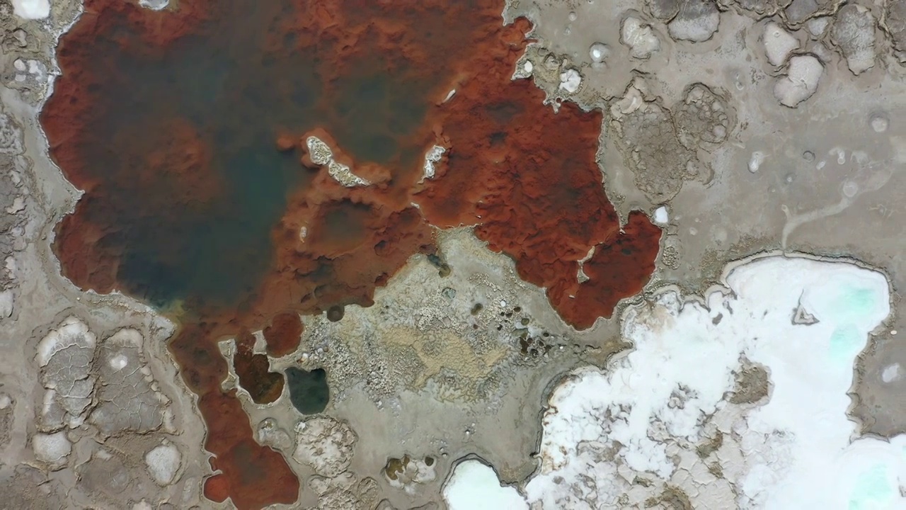 青海大柴旦翡翠湖航拍视频素材