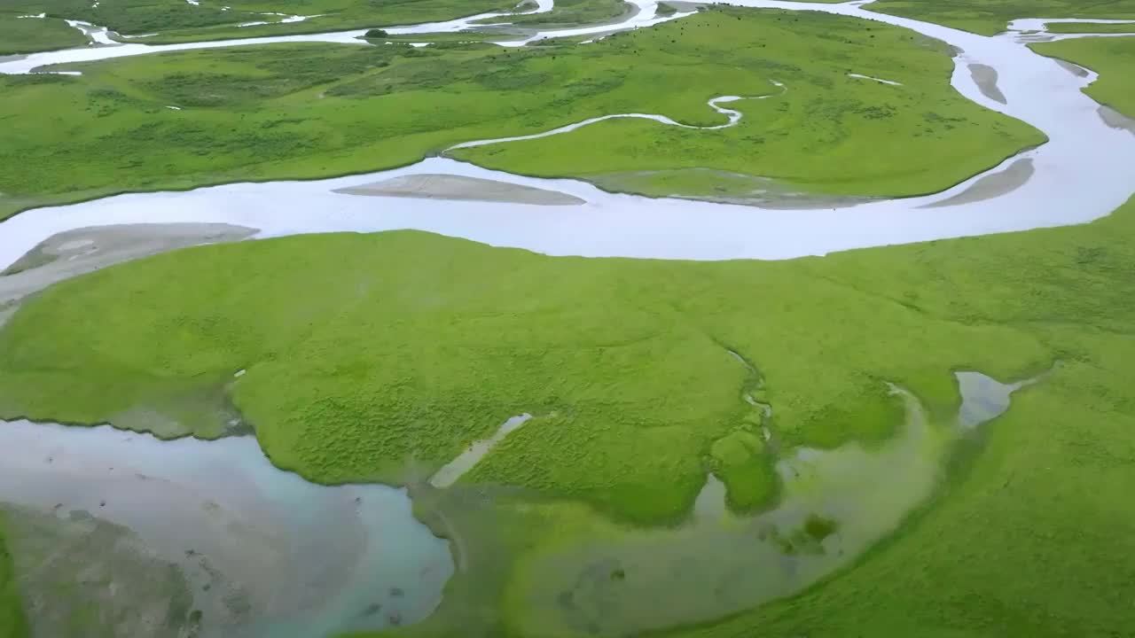 理塘无量河 大草原落日 天空之境视频素材