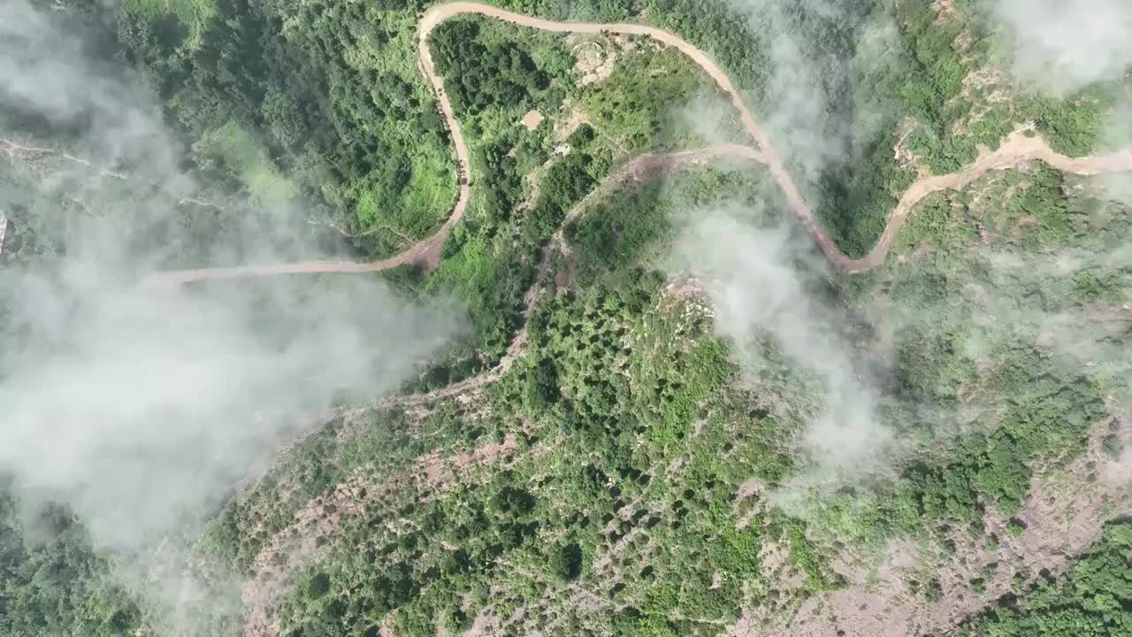 航拍河南太行山大峡谷视频素材