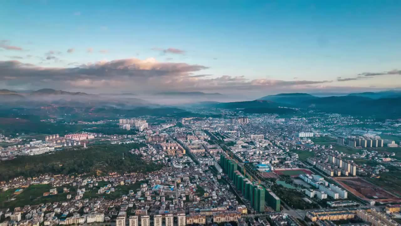 云南省红河州石屏县城市风光视频素材