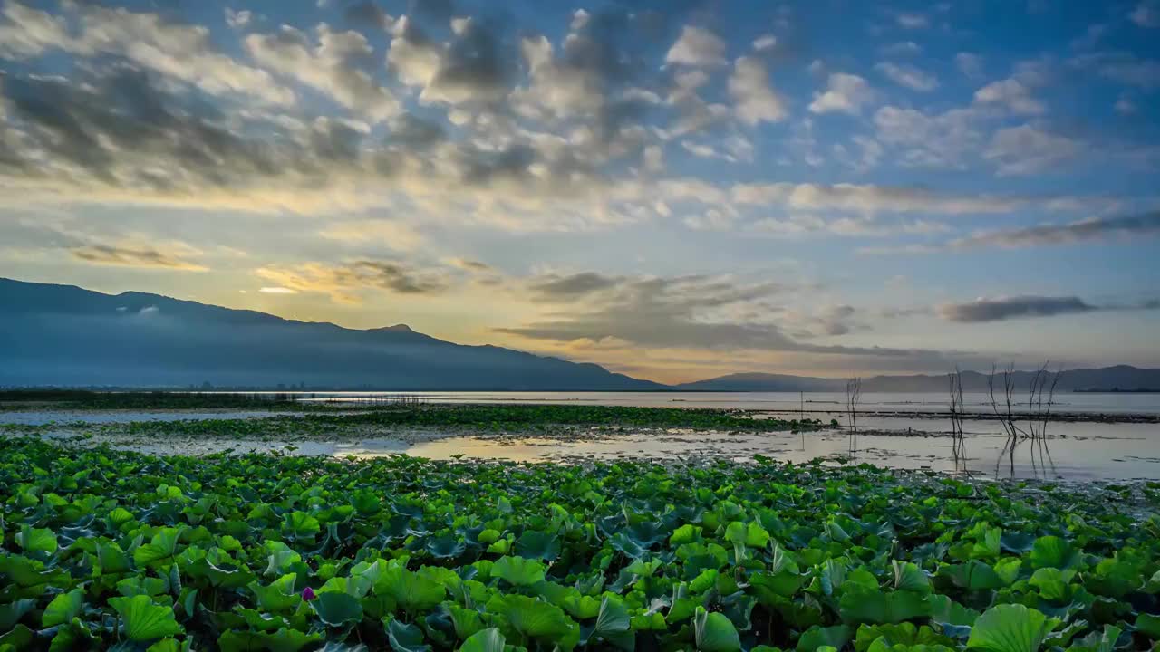 云南省红河州石屏县日出风光视频素材