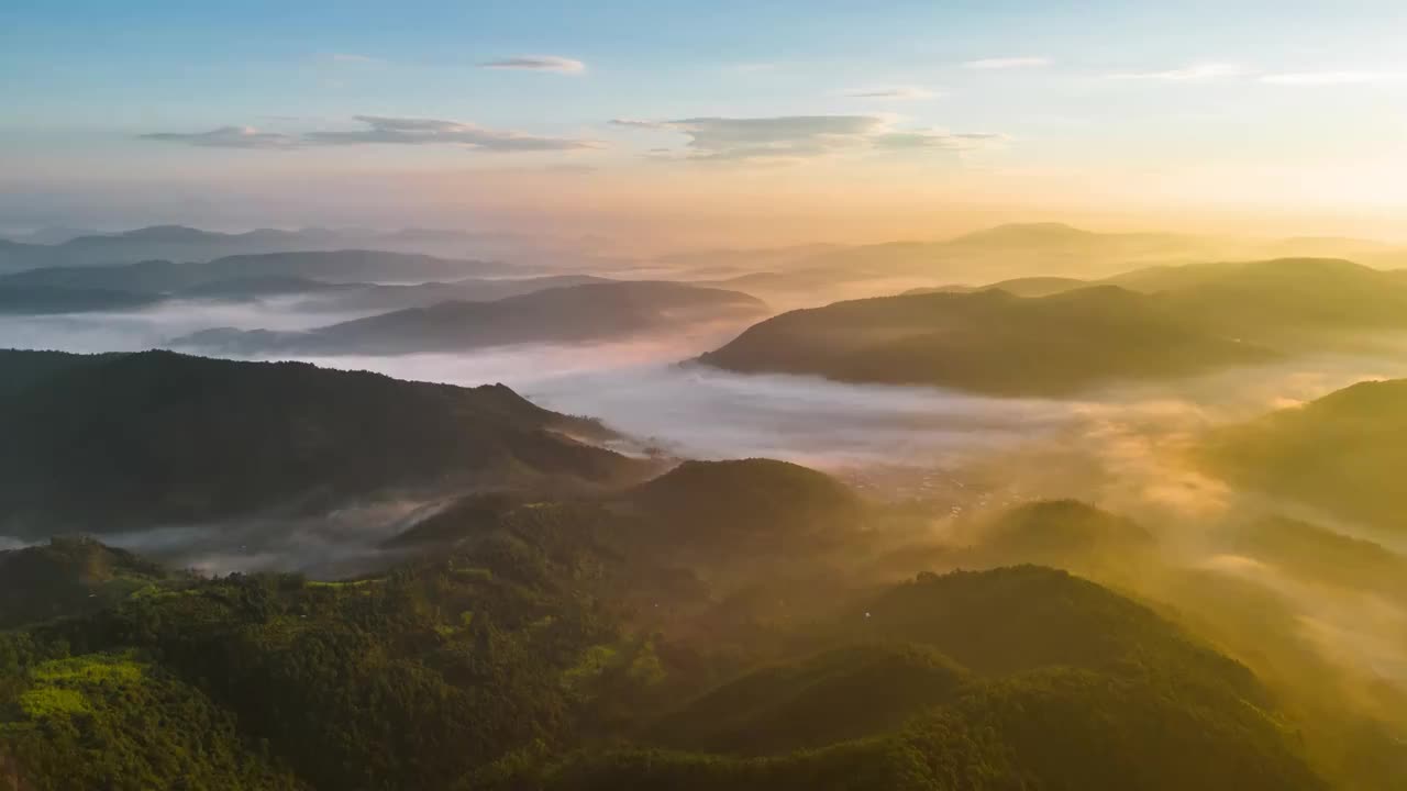 云南省红河州石屏县山区云海视频素材