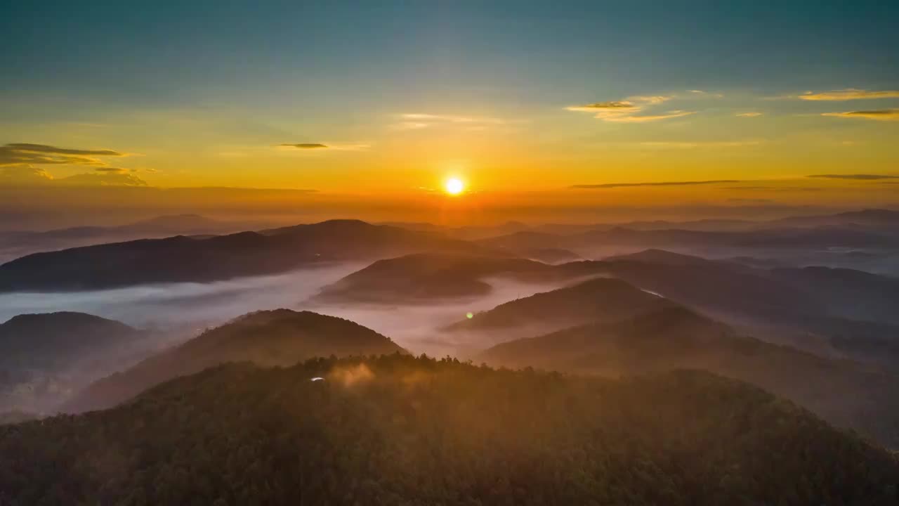 云南省红河州石屏县山区云海视频素材