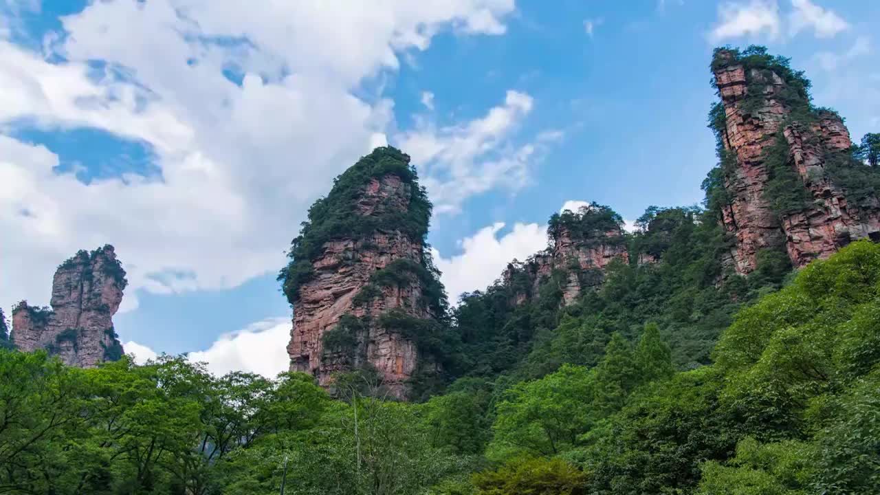 张家界 黄石寨延时视频素材