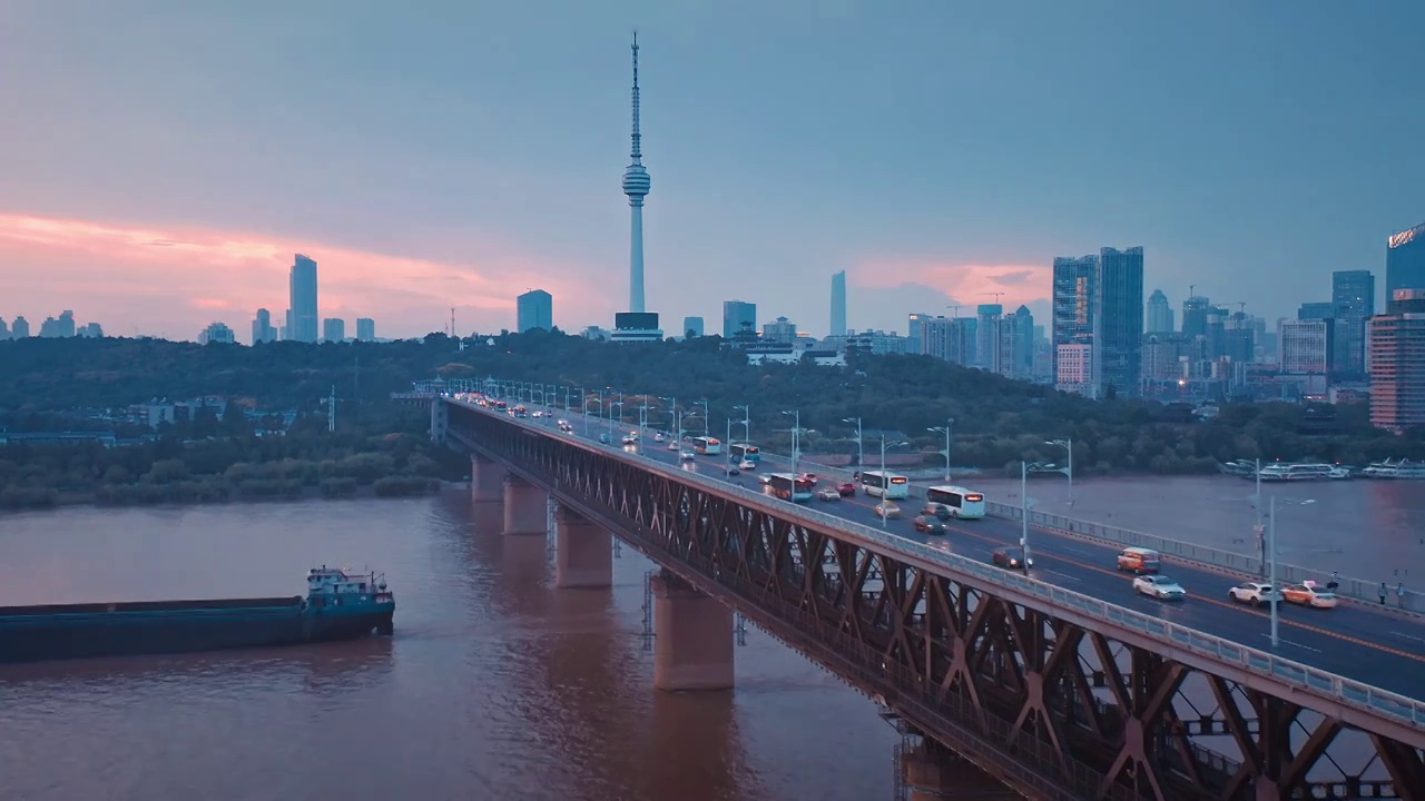 武汉城市地标航拍视频视频素材